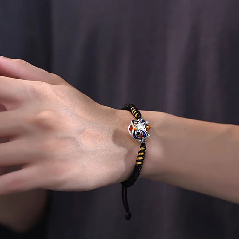 KarmaRipple's Handmade Dancing Lion Fortune Woven String Bracelet p8