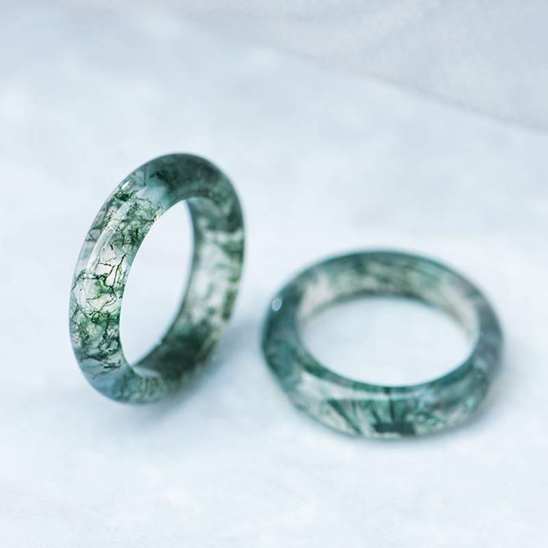 KarmaRipple's Moss Agate Balancing Balance Ring p2