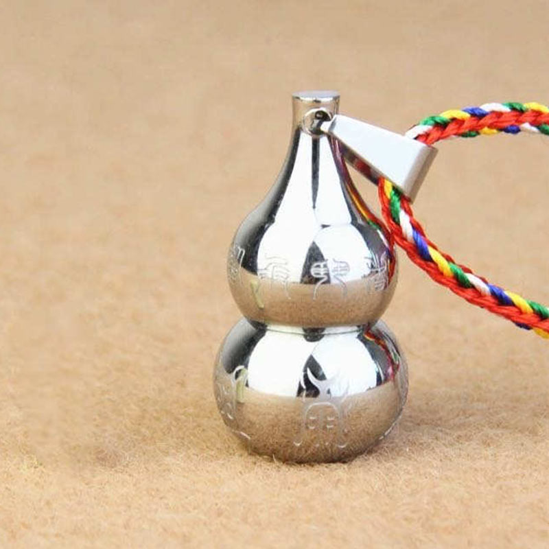 KarmaRipple's Tibetan Yin Yang Symbol Gourd Balance Titanium Steel Pendant Necklace p3