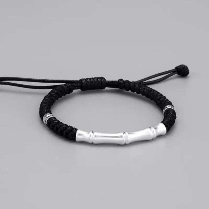 KarmaRipple's 999 Sterling Silver Bone Pattern Fortune Rope Woven Bracelet p16