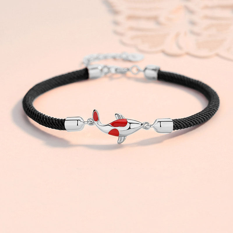 KarmaRipple's Koi Fish Fortune Wealth Woven Chain Pair Bracelet p17