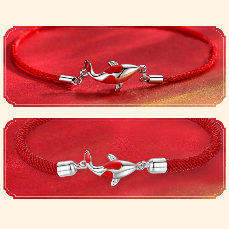 KarmaRipple's Koi Fish Fortune Wealth Woven Chain Pair Bracelet p11