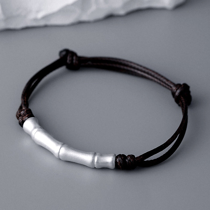 KarmaRipple's 999 Sterling Silver Bone Pattern Fortune Rope Woven Bracelet p7