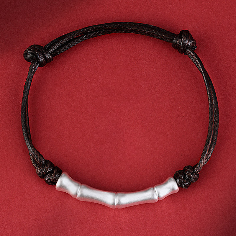 KarmaRipple's 999 Sterling Silver Bone Pattern Fortune Rope Woven Bracelet p9