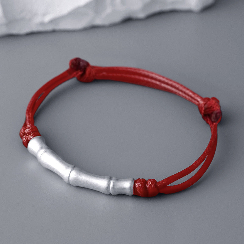 KarmaRipple's 999 Sterling Silver Bone Pattern Fortune Rope Woven Bracelet p4