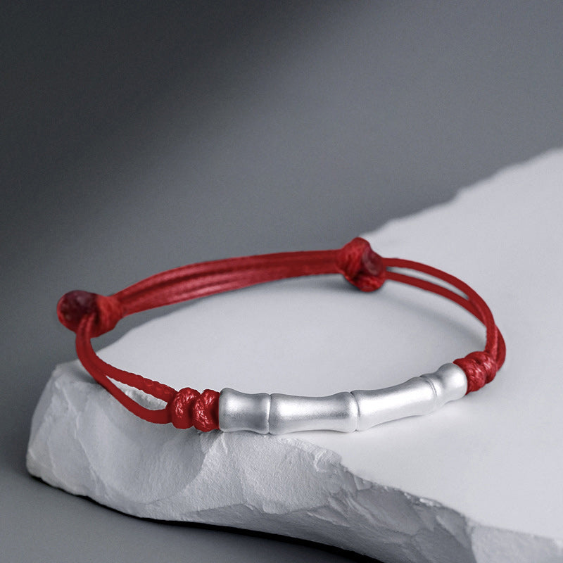 KarmaRipple's 999 Sterling Silver Bone Pattern Fortune Rope Woven Bracelet p14