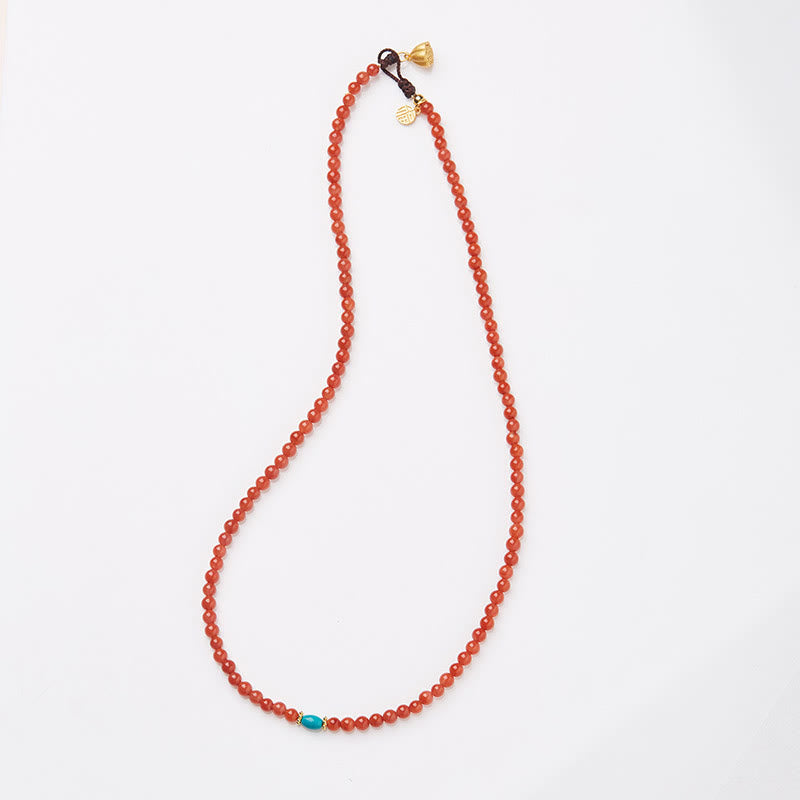 KarmaRipple's 925 Sterling Silver Plated Gold Authentic Red Agate Turquoise Confidence Bracelet Pendant Necklace Ring Set p8