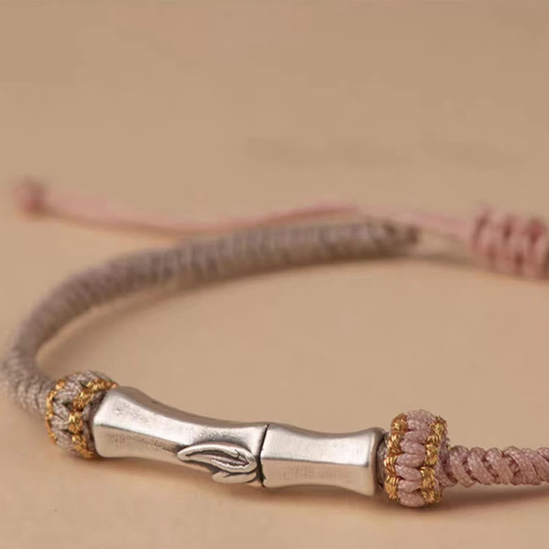 KarmaRipple's 925 Sterling Silver Bamboo Protection Woven Bracelet p9