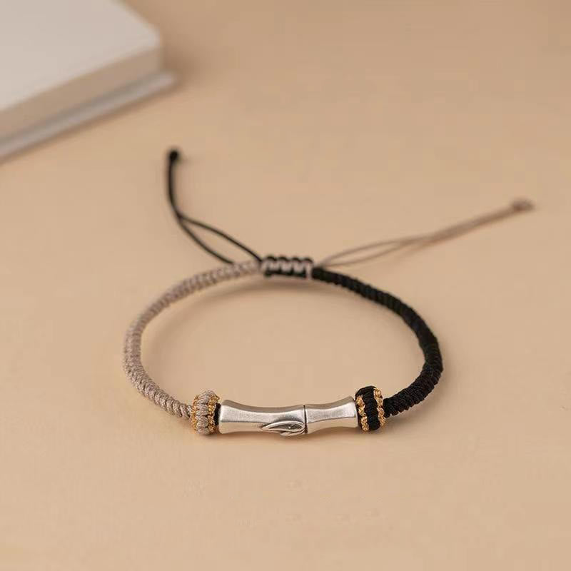 KarmaRipple's 925 Sterling Silver Bamboo Protection Woven Bracelet p16