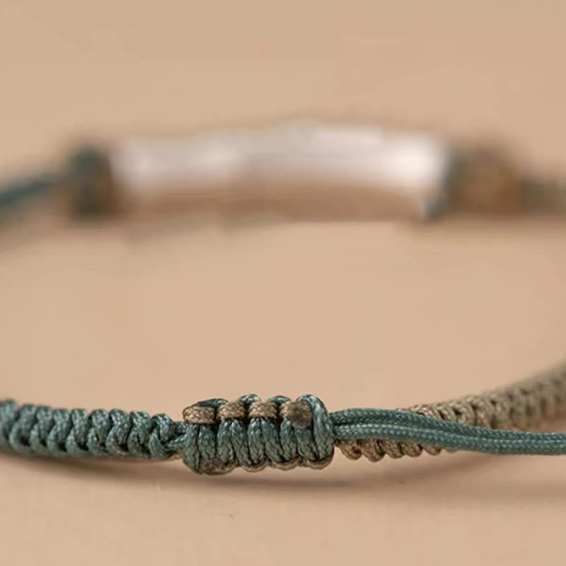 KarmaRipple's 925 Sterling Silver Bamboo Protection Woven Bracelet p4