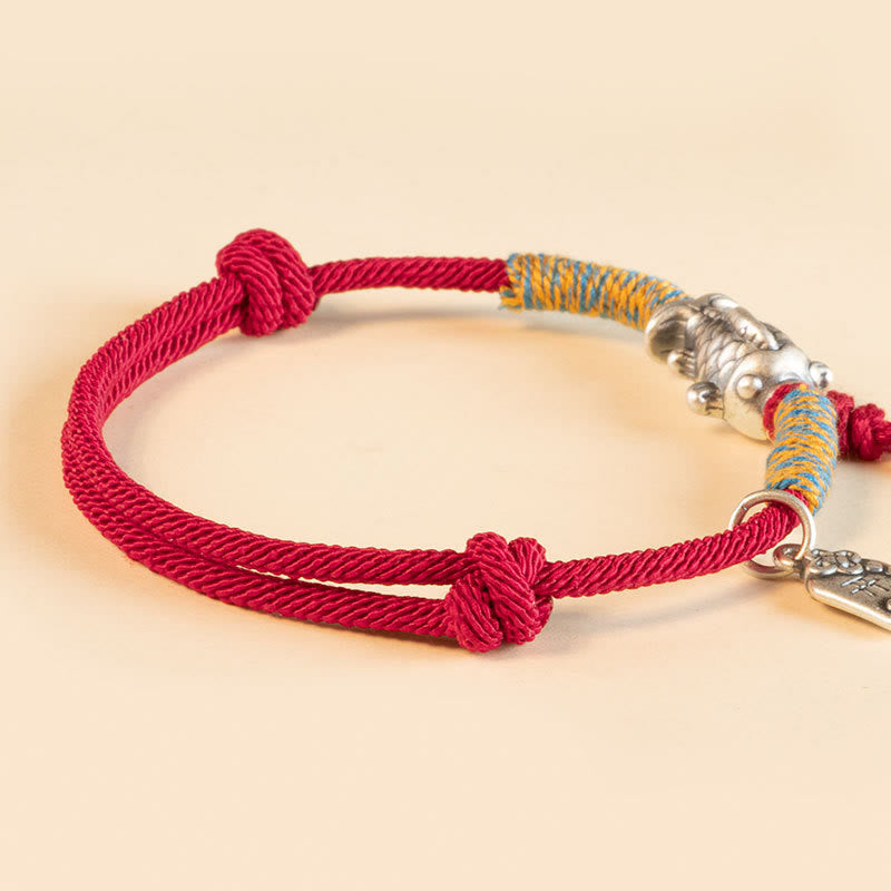 KarmaRipple's 999 Sterling Silver Red String Fortunate Koi Fish Protection Bracelet p7
