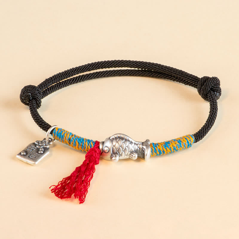 KarmaRipple's 999 Sterling Silver Red String Fortunate Koi Fish Protection Bracelet p4