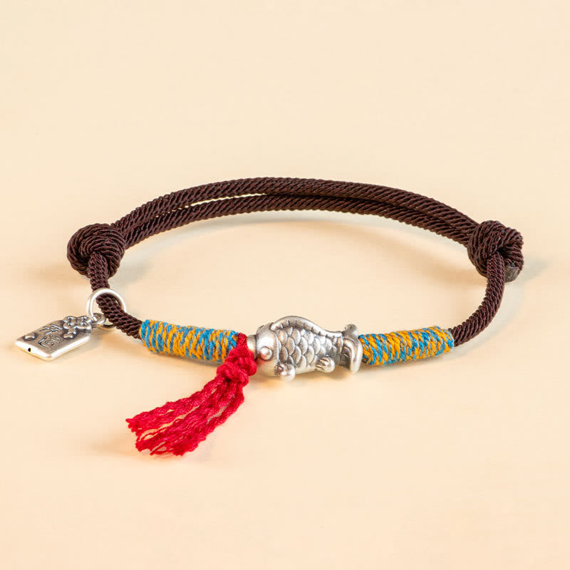 KarmaRipple's 999 Sterling Silver Red String Fortunate Koi Fish Protection Bracelet p3