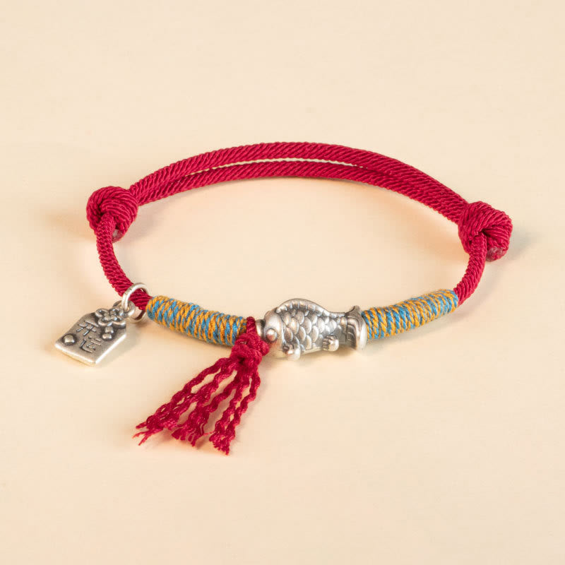 KarmaRipple's 999 Sterling Silver Red String Fortunate Koi Fish Protection Bracelet p13