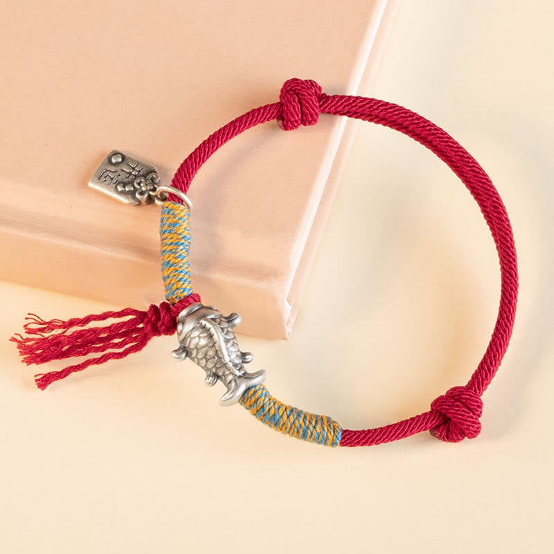 KarmaRipple's 999 Sterling Silver Red String Fortunate Koi Fish Protection Bracelet p6