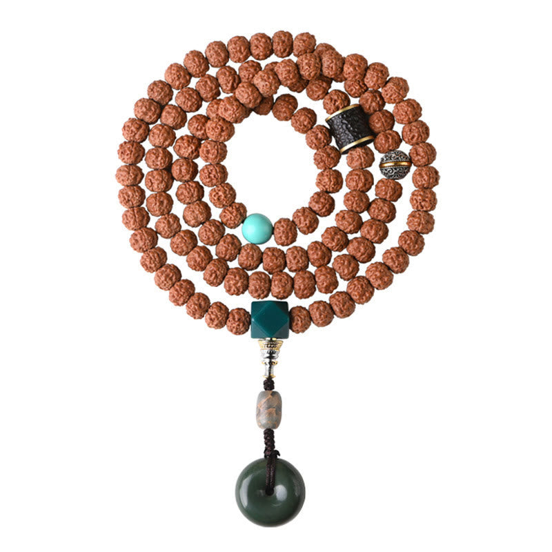 KarmaRipple's Bodhi Seed Three-eyed Dzi Bead Buddha Hand Talisman Wealth Bracelet p15