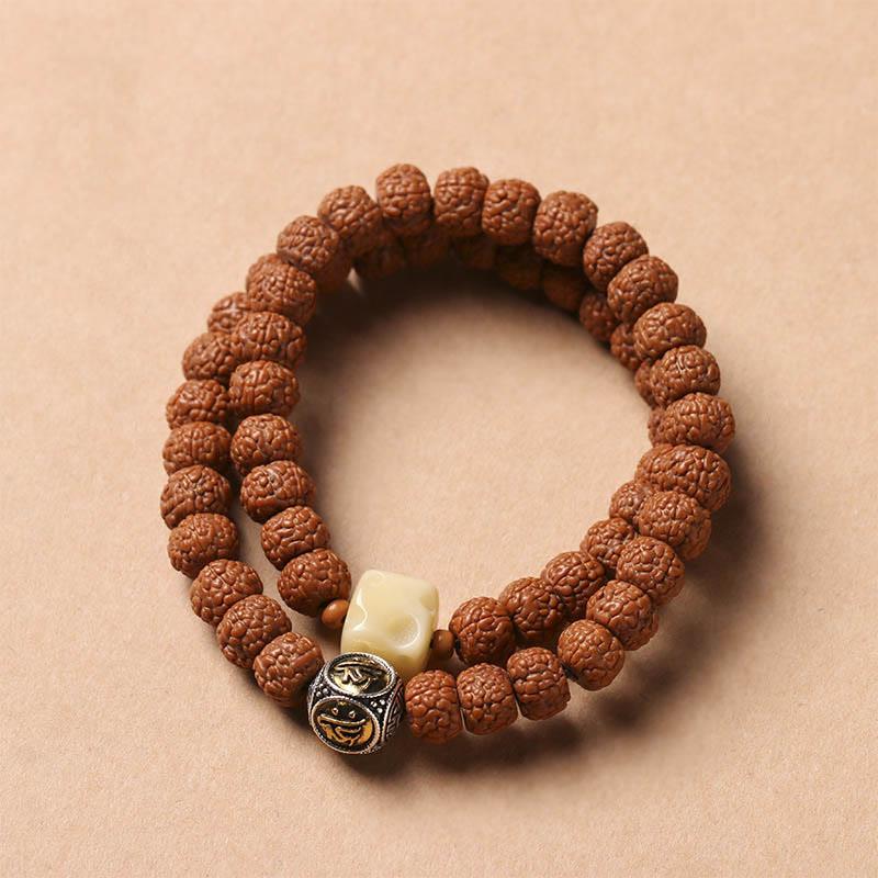 KarmaRipple's Bodhi Seed Three-eyed Dzi Bead Buddha Hand Talisman Wealth Bracelet p10