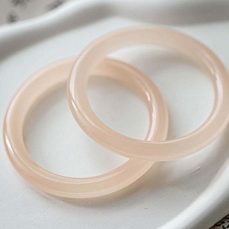 KarmaRipple's Authentic Dusty Rose Pink Jade Self-Love Bracelet Bangle p8