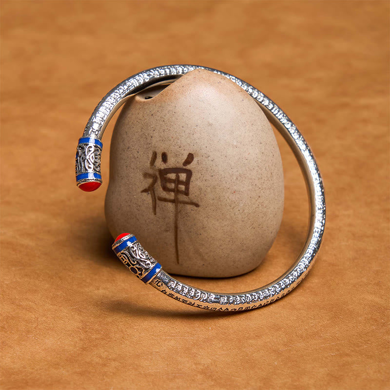 KarmaRipple's Heart Sutra Carved Bronze Coins Balancing Bracelet Bangle p2