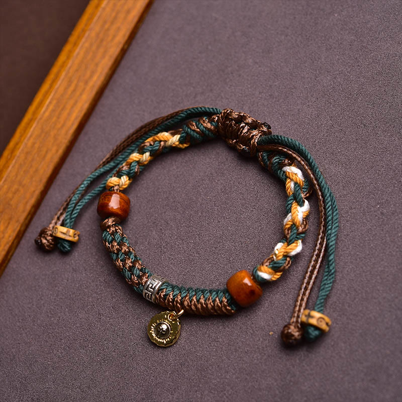 KarmaRipple's Tibetan Camel Bone Yak Bone Fortune Rope Bracelet p7