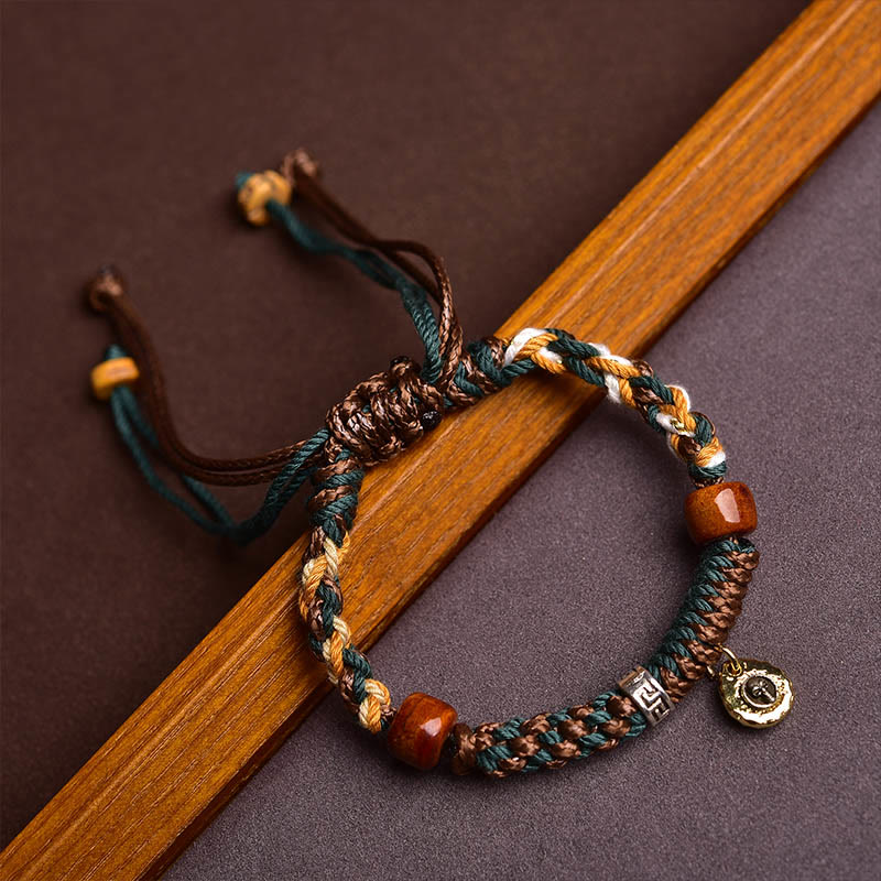 KarmaRipple's Tibetan Camel Bone Yak Bone Fortune Rope Bracelet p1