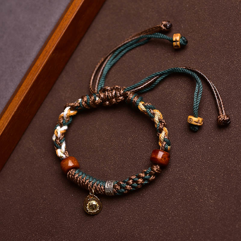 KarmaRipple's Tibetan Camel Bone Yak Bone Fortune Rope Bracelet p14