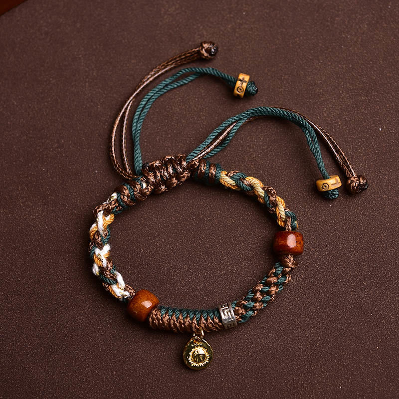 KarmaRipple's Tibetan Camel Bone Yak Bone Fortune Rope Bracelet p3