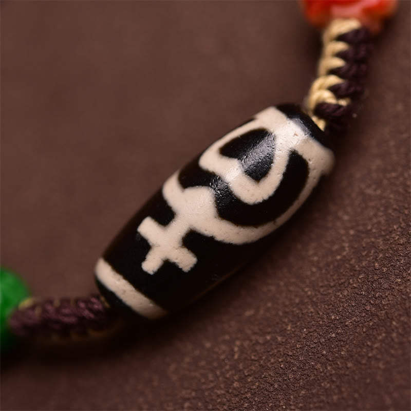 KarmaRipple's Handmade Tibetan Dzi Bead Wealth Woven Rope Bracelet p4