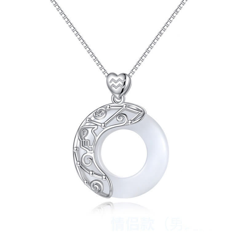 KarmaRipple's 925 Sterling Silver 12 Constellations of the Zodiac Cat's Eye Love Support Pendant Necklace p16