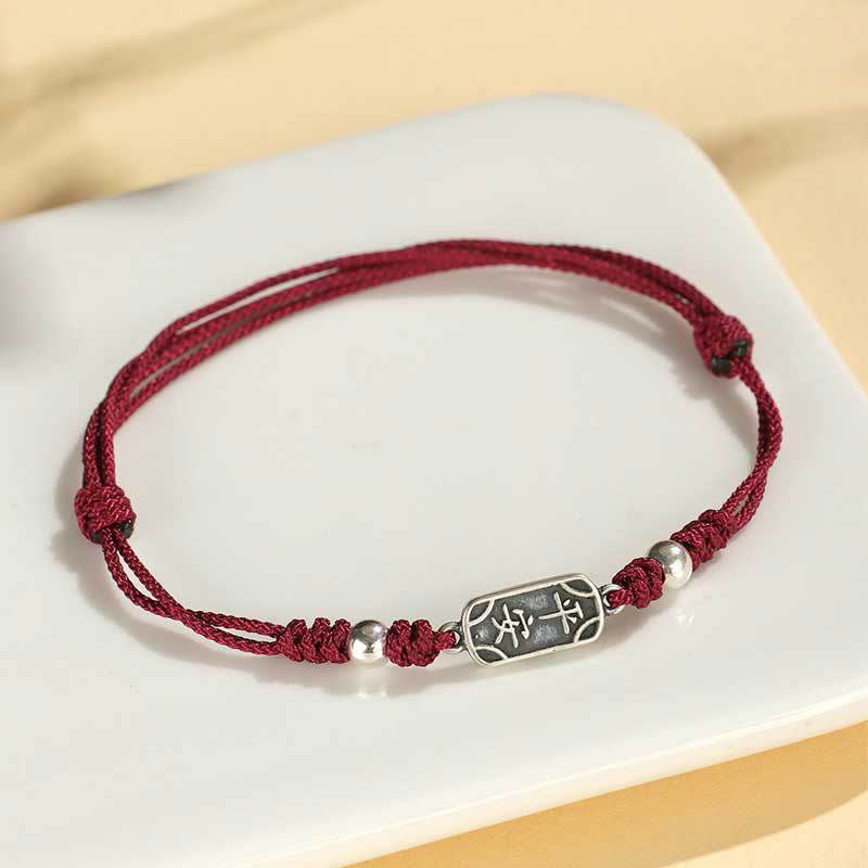 KarmaRipple's Handmade 925 Sterling Silver Peace And Joy Safe Well Protection Woven Bracelet p11