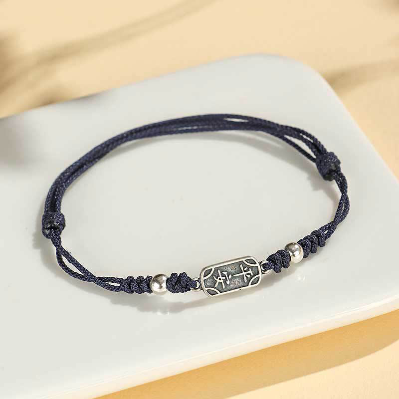 KarmaRipple's Handmade 925 Sterling Silver Peace And Joy Safe Well Protection Woven Bracelet p5