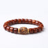 8*10mm Yak Bone Three-Eyed Dzi Bead(Wrist Circumference 14-16cm)