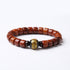 8*10mm Yak Bone Black Onyx Carved Namo Amitabha(Wrist Circumference 14-16cm)