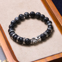 Bracelet PiXiu Power en pierre scintillante noire de KarmaRipple