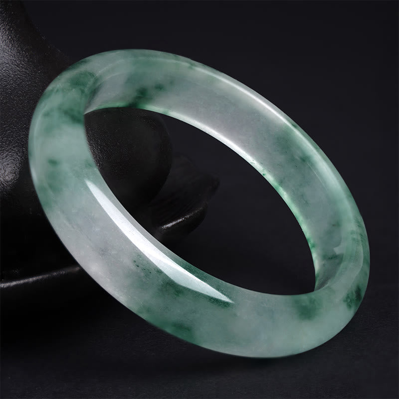 KarmaRipple's Authentic Jade Floating Flower Fortune Bracelet Bangle p9