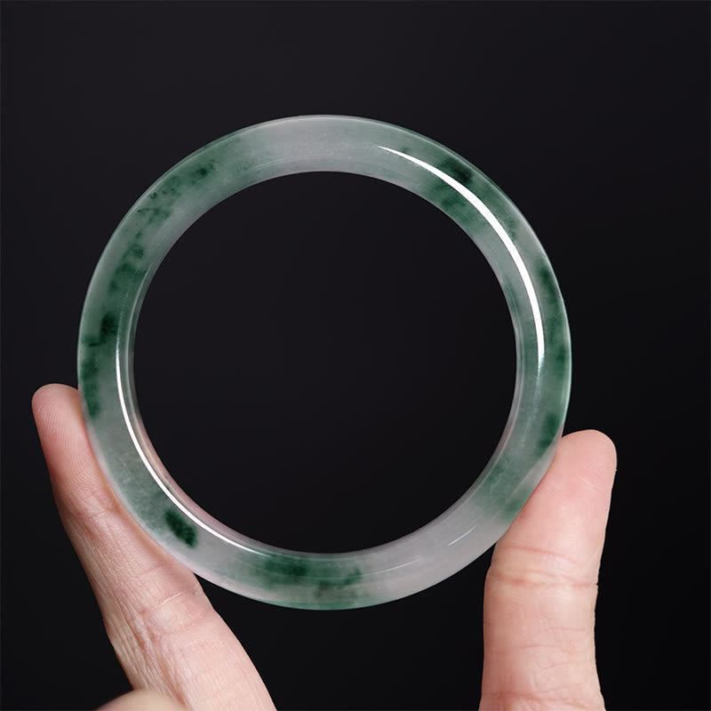 KarmaRipple's Authentic Jade Floating Flower Fortune Bracelet Bangle p4