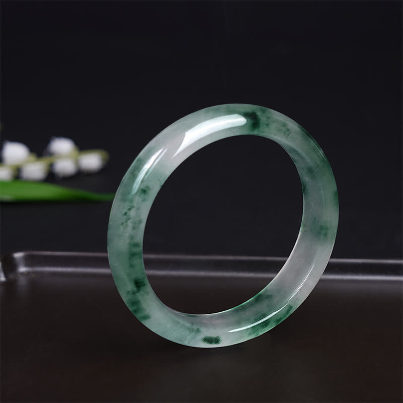 KarmaRipple's Authentic Jade Floating Flower Fortune Bracelet Bangle p2