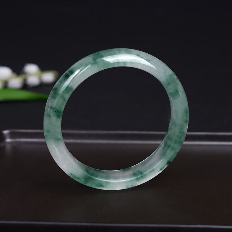KarmaRipple's Authentic Jade Floating Flower Fortune Bracelet Bangle p8