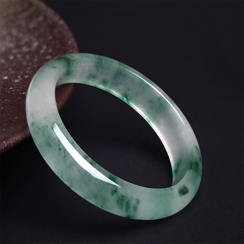 KarmaRipple's Authentic Jade Floating Flower Fortune Bracelet Bangle p13