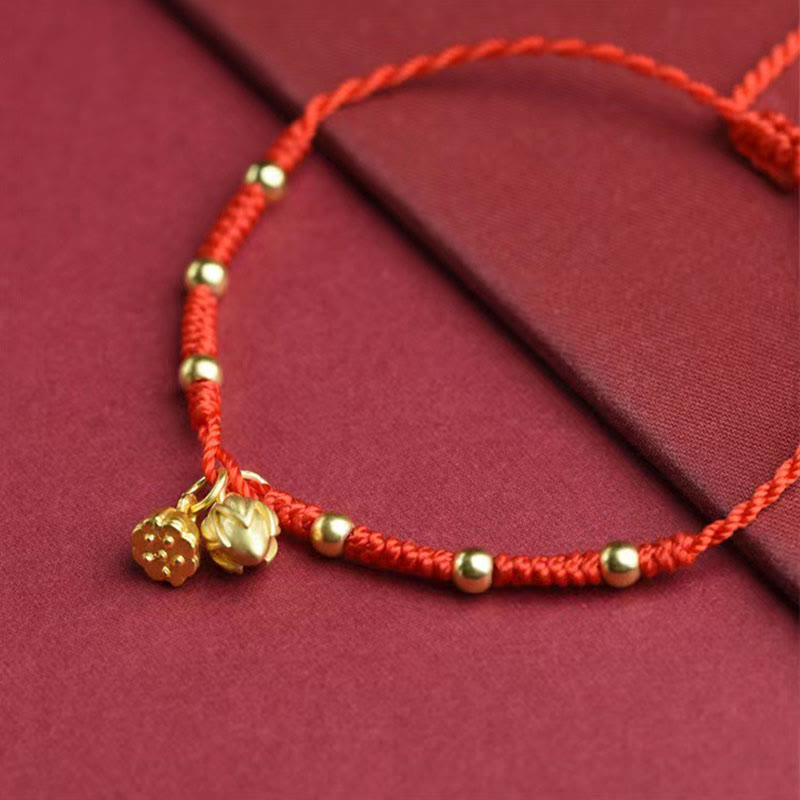 KarmaRipple's Lotus Pod Talisman Fortune String Rope Anklet p4