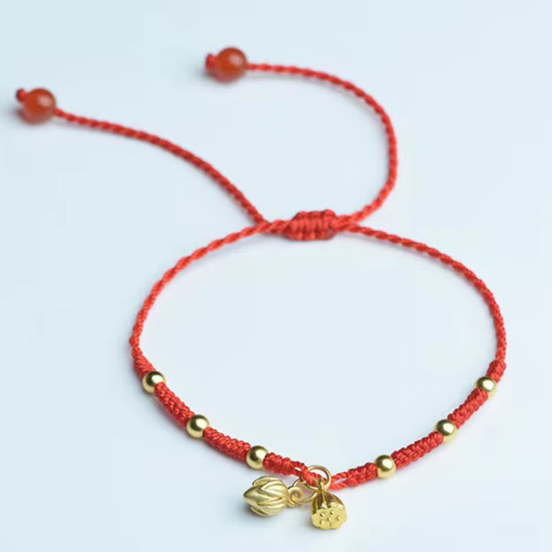 KarmaRipple's Lotus Pod Talisman Fortune String Rope Anklet p5