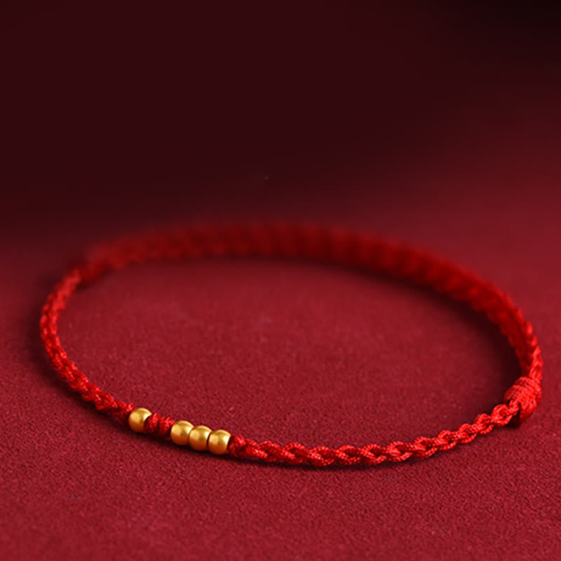 KarmaRipple's 999 Gold Beadwork Fortune Woven Protection Pair Bracelet p8