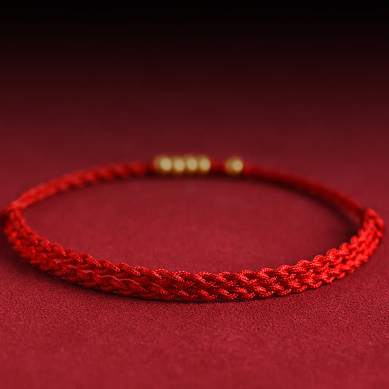 KarmaRipple's 999 Gold Beadwork Fortune Woven Protection Pair Bracelet p16