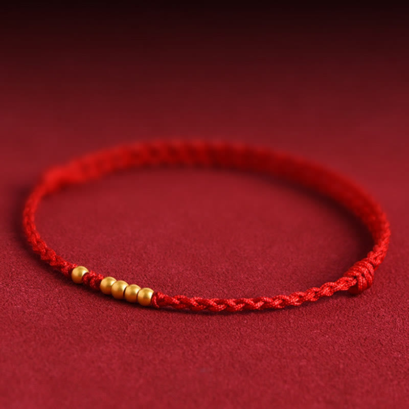KarmaRipple's 999 Gold Beadwork Fortune Woven Protection Pair Bracelet p14