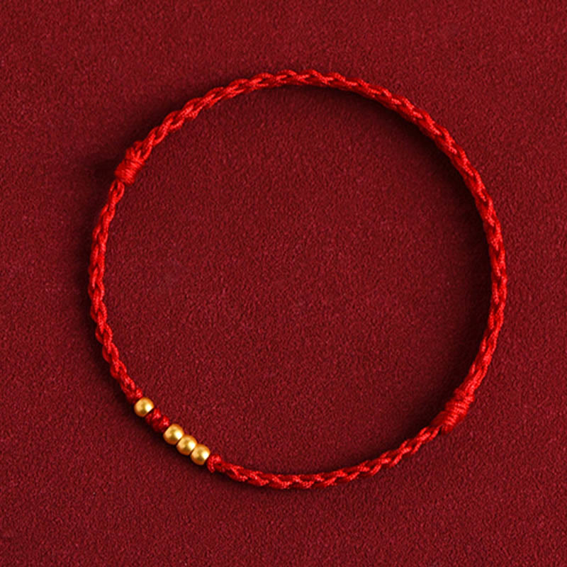 KarmaRipple's 999 Gold Beadwork Fortune Woven Protection Pair Bracelet p6