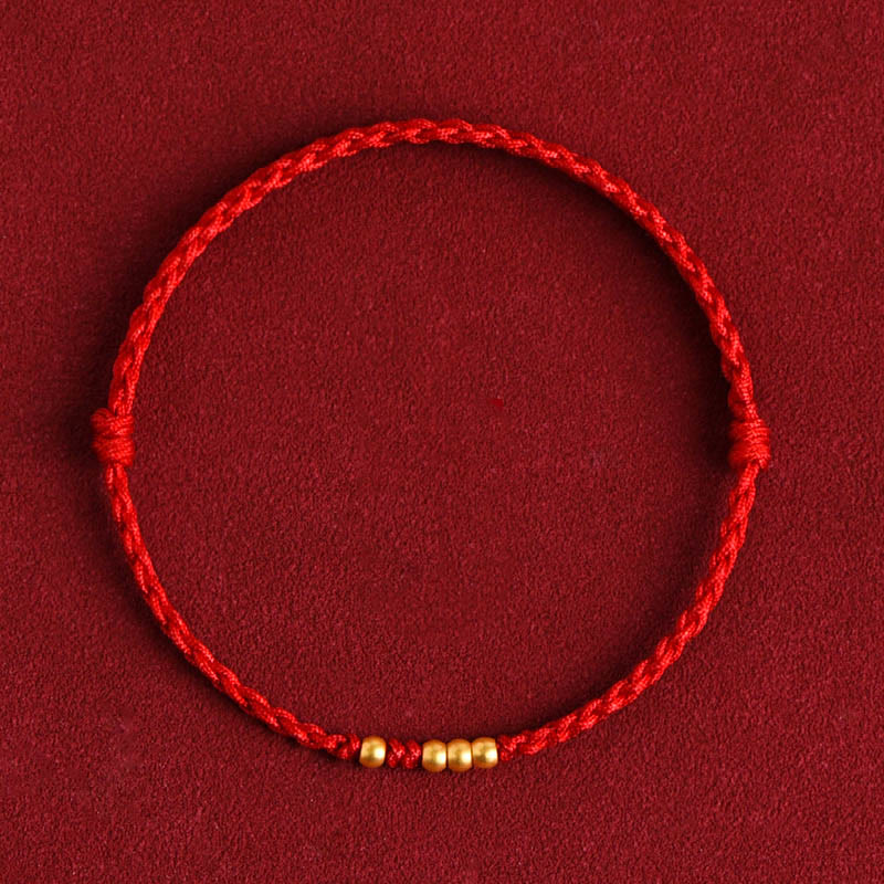 KarmaRipple's 999 Gold Beadwork Fortune Woven Protection Pair Bracelet p7