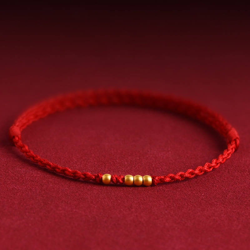 KarmaRipple's 999 Gold Beadwork Fortune Woven Protection Pair Bracelet p25