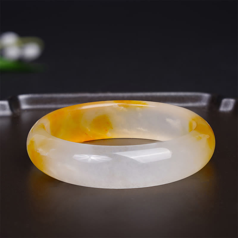 KarmaRipple's Yellow Chalcedony Balance Positivity Bracelet Bangle p2