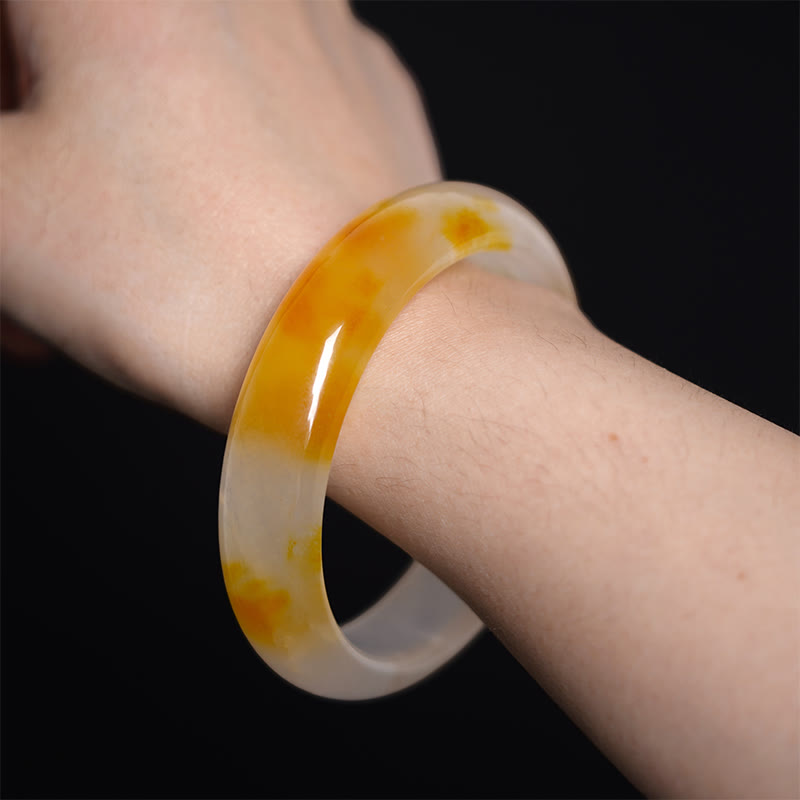 KarmaRipple's Yellow Chalcedony Balance Positivity Bracelet Bangle p5