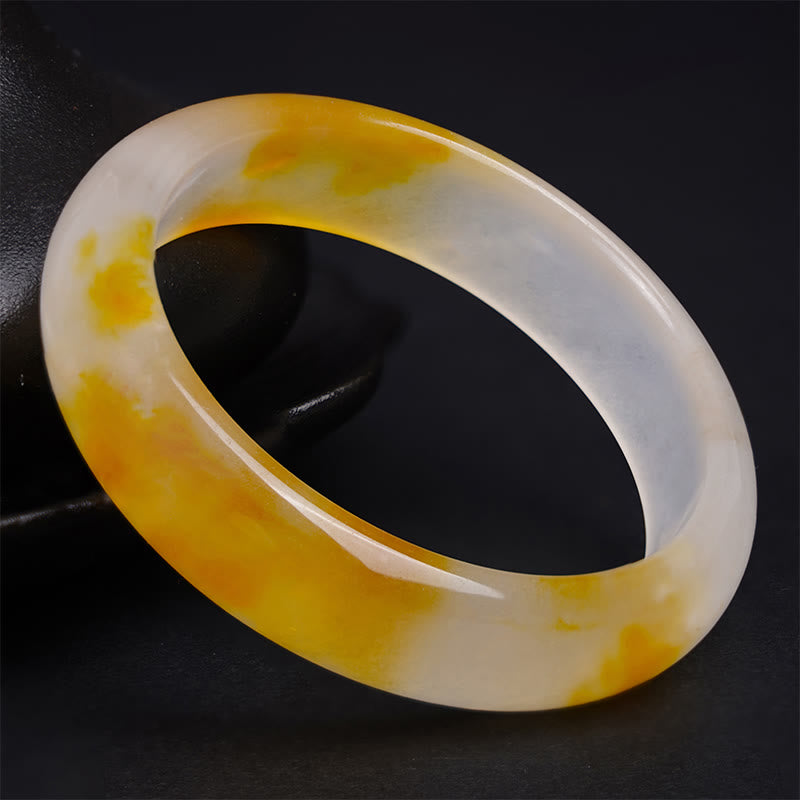 KarmaRipple's Yellow Chalcedony Balance Positivity Bracelet Bangle p4
